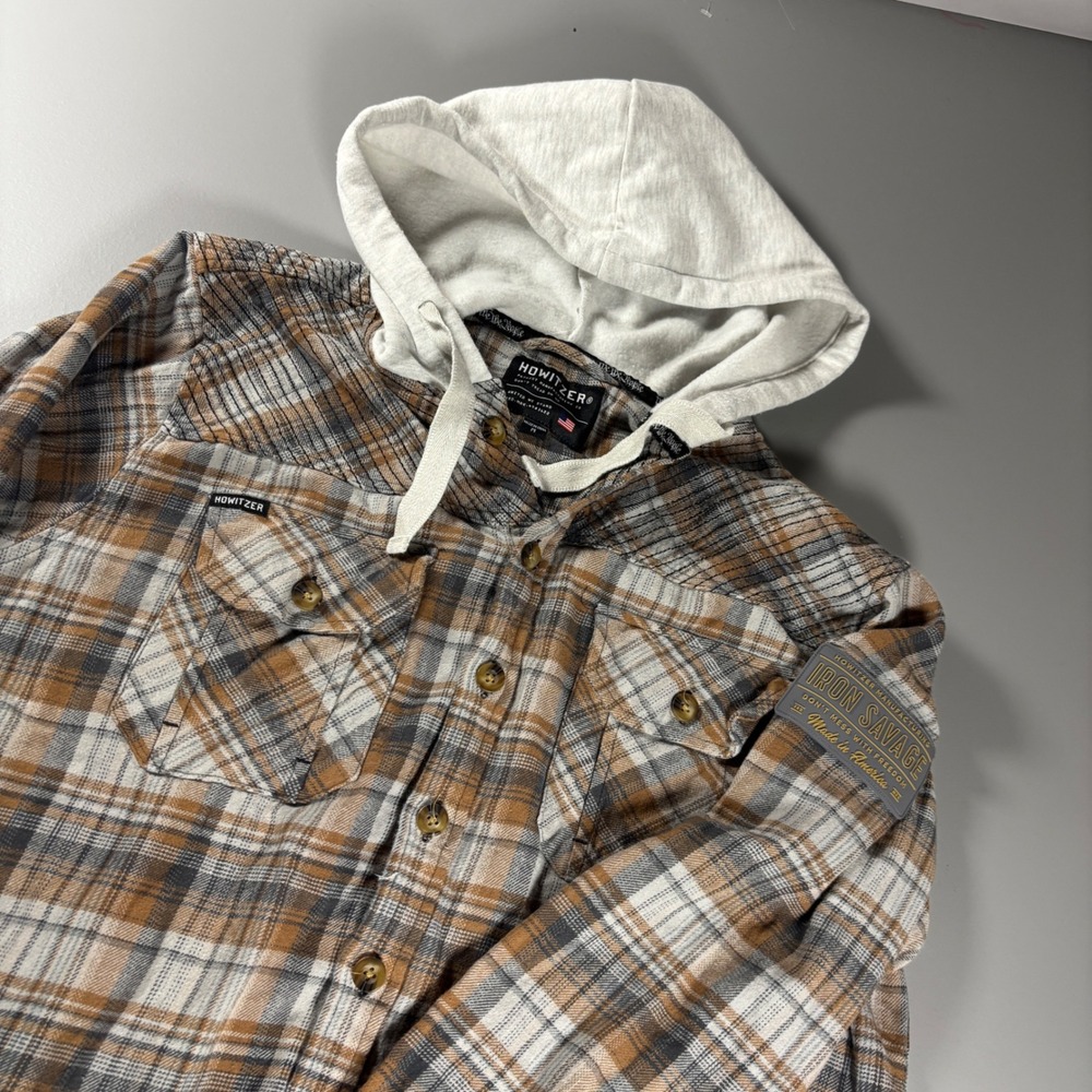 Howitzer‎ Iron Savage Flannel Hoodie "Don't Mess With Freedom" Mens M